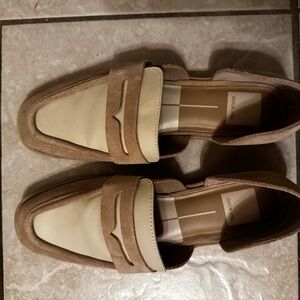 Dolce Vita Cream and Tan Loafers